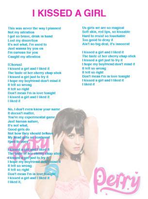 katy perry i kissed a girl songtext